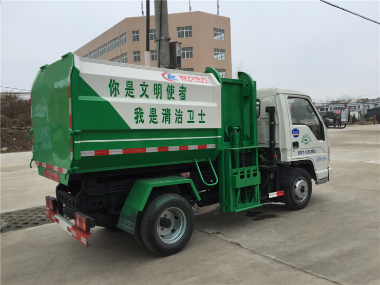 福田时代3-4立方挂桶式自装卸垃圾车